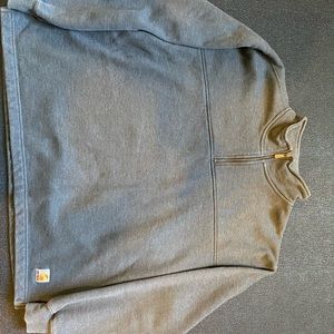 vintage carhartt quarter zip size large